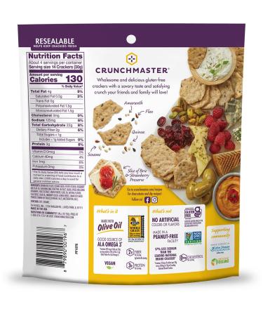 Buy Crunchmaster Rosemary & Olive Oil Multi-Seed Crackers | 4 oz - Healthy Snack Option - Buy Online on GoSupps.com