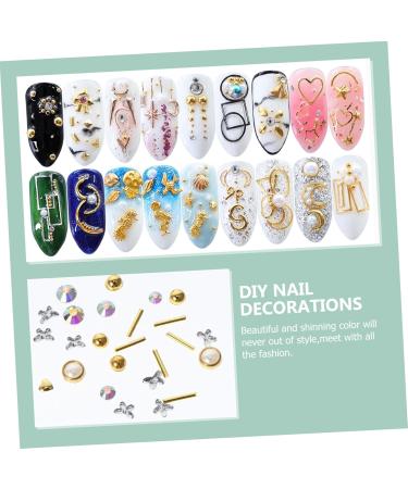 FRCOLOR 54 Boxes Nail Art Accessories Nail Art Studio Nail Art Accessories Manicure Accessories Nail Art Charms Sticker Nail Decoration Dingding Zinc Alloy White - Buy Online on GoSupps.com