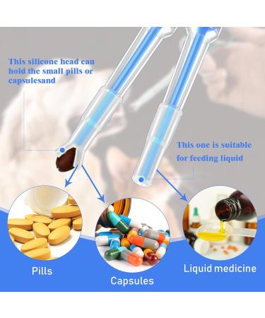 2-Piece Pet Pounding Tablet Syringe - Easy Pill Shooter for Cats Dogs & Small Animals - Blue - Buy Online on GoSupps.com