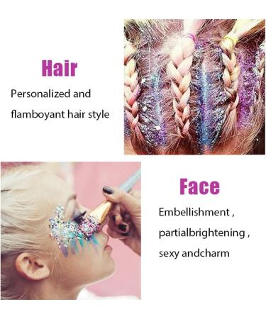 Paminify White Face Glitter Gel - 50ML Self-Adhesive Liquid Sequins for Music Festivals & Concerts - Buy Online on GoSupps.com