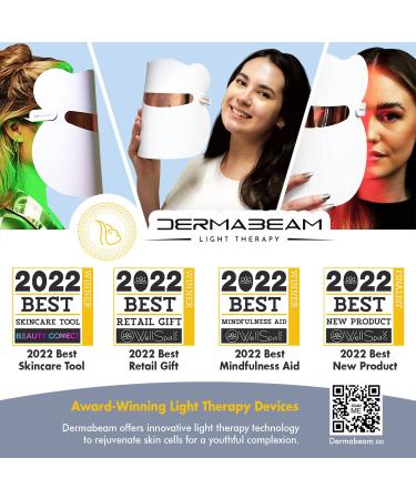 Dermabeam Pro LED Light Therapy Mask - 115 LEDs, 7 Colors, Anti-Wrinkle, Skin Rejuvenation, Cordless - Facial Red Light Therapy for Face - Infrared Skin Care Treatment - Gift for Her Mom Wife - Buy Online on GoSupps.com
