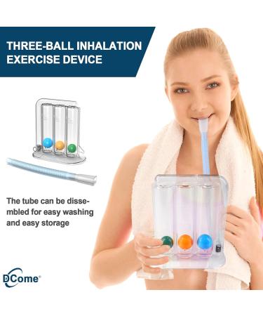 3 Pack Respiratory Exercise Devices with 3 Sized Steel Balls - Strengthen Throat Muscles and Expel Mucus - Adjustable Gears for Different Resistance - Buy Online on GoSupps.com