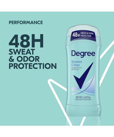 Degree Original Antiperspirant Deodorant Shower Clean 48-Hour Sweat & Odor Protection Antiperspirant for Women 2.6 oz rose and jasmine blended with delicate fruit 2.6 Ounce (Pack of 1) - Buy Online on GoSupps.com