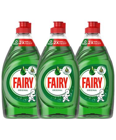 Fairy Original Clean & Fresh Washing Up Liquid Green with LiftAction 3 x 320ml Original (3 Packs)