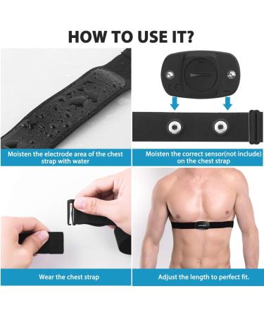 Livlov V3 Replacement Belt for Ant+ & Bluetooth Chest Strap | Compatible with Polar H7 Garmin Wahoo - 45mm Buckle Spacing - Buy Online on GoSupps.com