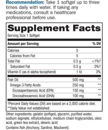 Buy Nature's Way Fisol Enteric-Coated Fish Oil - 180 Softgels for Heart Health - Buy Online on GoSupps.com