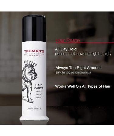 Truman's Men's Hair Styling Control Paste - Long-Lasting Hold with Beeswax and Lanolin - 3oz - Buy Online on GoSupps.com