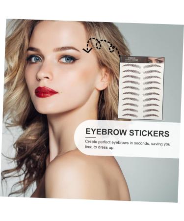 DOITOOL 9 sheets Transfers Artificial Eyebrows Temporary Tattoos Eyebrow Sticker Transfer False Stickers 21x14.7cm Brown - Buy Online on GoSupps.com