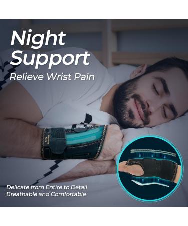 CureCare Adjustable Wrist Support with 2 Alternating Rails | Pain Relief Bandage for Carpal Tunnel Tendinitis & Arthritis (L/XL Left) - Buy Now! - Buy Online on GoSupps.com