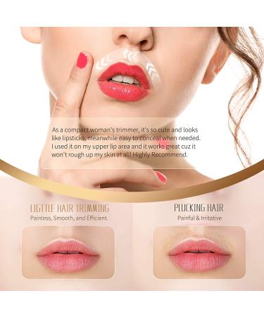 2-in-1 Painless Facial Hair Removal & Eyebrow Trimmer for Women - LED Light, Peach Fuzz Remover for Lip, Cheek, Chin, Arms, Legs & Body - Buy Online on GoSupps.com