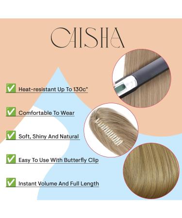 CAISHA 60 cm Smooth Ponytail with Butterfly Clamp - Heat-Resistant Light Blonde Mix Hair Extension #16T613 - Buy Online on GoSupps.com