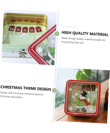 NUOBESTY 5 Pcs Christmas Tin Box Christmas Sto Christmas Cookie Tins The Christmas Tins Empty Snack Film - Buy Online on GoSupps.com