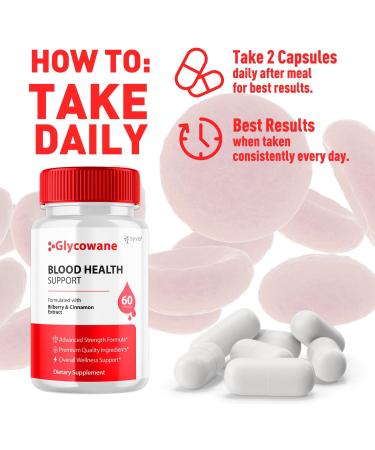 (2 Pack) Glycowane Capsules Official Glycowan Blood Support Pills with All Natural Ingredients Advanced Formula Glycowane Supplement with Maximum Strength Vitamins for Women and Men (120 Capsules) - Buy Online on GoSupps.com