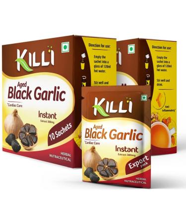 seelans superstore KILLI Ginger | Aged Black Garlic Instant Extract 5 Sachets of 1g - Buy Online on GoSupps.com