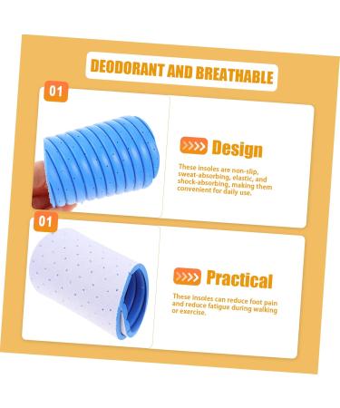 FRCOLOR Sweat-Absorbing Insoles - 2 Pairs of Thin Comfortable Shoe Inserts for Sports & Foot Care | Universal Fit for Women | Perfect for Basketball & Athletic Shoes - Buy Online on GoSupps.com