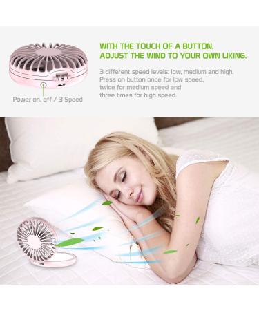 Cellet Portable Mini Fan with Compact Mirror - USB Rechargeable, 3 Speed Cosmetic Beauty Cooling Fan - Buy Online on GoSupps.com