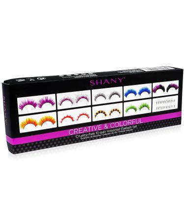 SHANY Eyelash Extend Set | 10 Assorted Reusable Eyelashes | Color Frenzy 20 Piece Colorful Collection - International Shipping Available - Buy Online on GoSupps.com