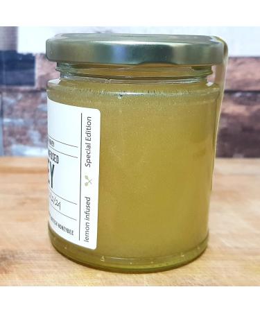 Lemon Honey/Raw UK Honey/Organic Lemon Infused in British Honey Pure RAW Honey In Glass Jar (227g) - Buy Online on GoSupps.com