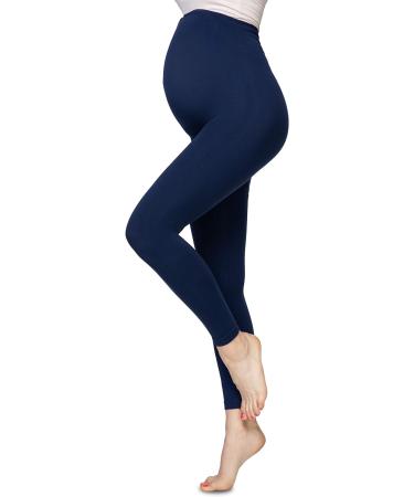 Annes Styling Women's Maternity Leggings | Over Bump Support | 90 DEN | Full Length | Blue | Size 8-10 - Buy Online on GoSupps.com