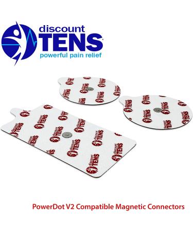 PowerDot 2.0 Compatible Electrodes with Magnetic Connector. 12 Premium PowerDot 2.0 Compatible Replacement Pads (Version 2 - Magnetic) Version 2.0 - Magnetic - Buy Online on GoSupps.com