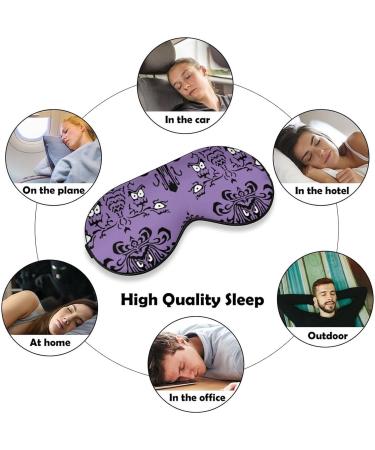 Halloween Haunted House Sleep Mask Eye Cover for Sleeping Blindfold with Adjustable Strap Blocks Light Night Travel Nap for Men Women - Buy Online on GoSupps.com