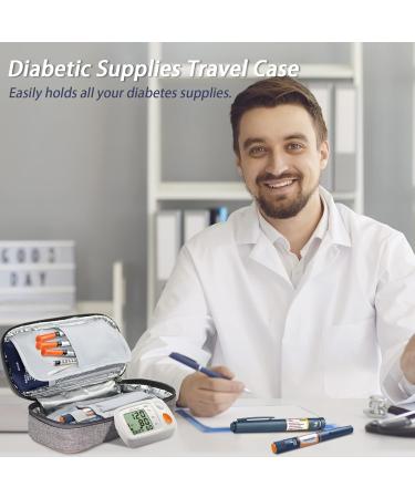 Insulin Cooler Travel Bag with Ice Packs - Portable Diabetic Medications Organizer for Daily & Travel Use - Buy Online on GoSupps.com