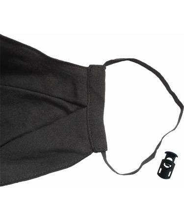 Spiral Zipped Mouth Fashion Mask - Premium Cotton with Adjuster - L Black - Buy Online on GoSupps.com