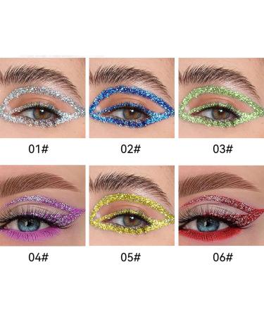 Glitter Eyeliner Waterproof Liquid Pencil Set - Bold Colors Eye Makeup Pen for Long-Lasting Effects - Women's Gift - Buy Online on GoSupps.com