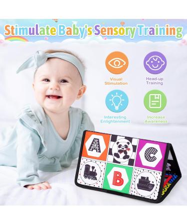 Tuaeccki Foldable Baby Mirror Toys | Black & White Contrast Pattern | 0-12 Months | Educational Toys for Newborns Boys & Girls - Buy Online on GoSupps.com