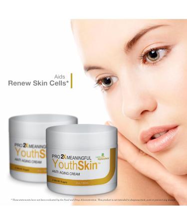 Pro 2x Meaningful Youth Anti-Aging Skin Cream - 2 Month Supply Hydrate Firm & Brighten Skin with Vitamin C & E - Best Antioxidant Face Cream for Youthful Glow - Buy Online on GoSupps.com