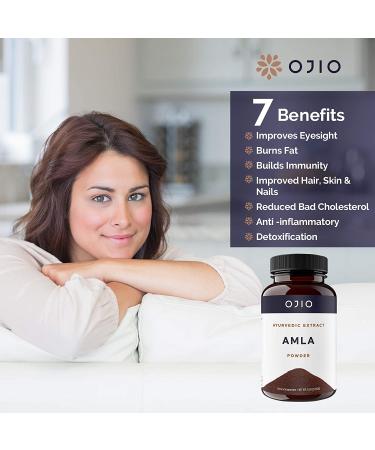 Ojio Amla Powder Extract - 3.53 oz (100 g) | Natural Superfood for Immune Boost & Skin Health - Buy Online on GoSupps.com