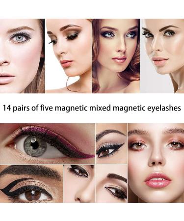 Joyeee Magnetic Eyelashes with Eyeliner 14 Pair Reusable False Lashes 3D Natural Looking Clusters Individual Lashes kit with Applicator No Glue Diy Lash Extension Kit - Buy Online on GoSupps.com