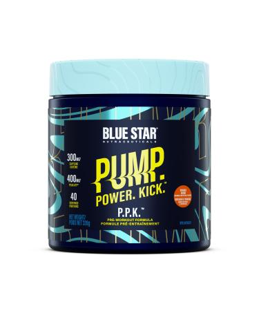 Blue Star Nutraceuticals P.P.K. Pre Workout Supplement - Energy Booster Nitric Oxide NO2 Booster Muscle Pumps & Hydration Support - Works After 1 Serving - 40 Servings (Orange Drink)