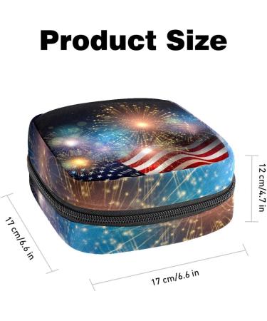 GIAPB Period Bag - American Color Period Pouch & Makeup Bag for Independence Day | Sanitary Napkin Storage Bag | Travel Friendly - Buy Online on GoSupps.com
