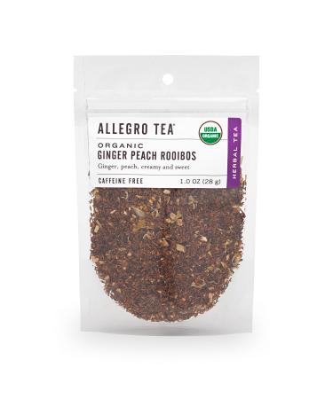 Allegro Tea, Organic Ginger Peach Rooibos, Loose Leaf Tea, 1 oz
