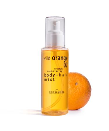 Liliya's Aroma Aromatherapy Wild Orange 07 Natural Perfume Mist for Body & Hair Botanical Perfume made of Orange & Neroli Essential Oils Tropical Brazilian Scent 4 oz