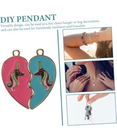 LALAFINA 5 Pairs Pendant Handmade Jewelry Best Friend Necklace Friend Half Heart Necklace Lovers Bulk Charm - Buy Online on GoSupps.com