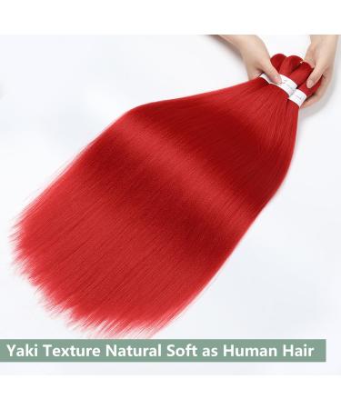 YDDM PRE Stretched 26 Inch Red Braiding Hair Extensions - 3 Packs Jumbo Kunsthaar for Braid Styles - Buy Online on GoSupps.com