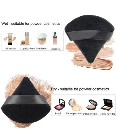 24 Pieces Triangle Makeup Puff - Washable Powder Puffs for Loose Powder & Foundation - Black Cosmetic Tool - Buy Online on GoSupps.com