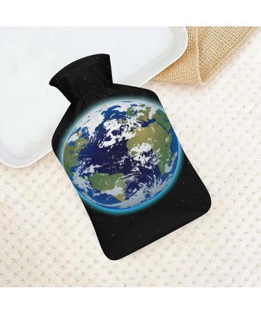 Earth Hot Water Bottle with Plush Cover - Perfect Bed Warmer for Adults & Children | 26.5x15.3cm | International Shipping Available - Buy Online on GoSupps.com