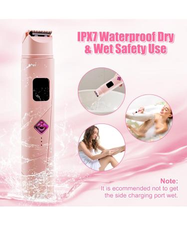 Tondeuse de bikini pour femme Rasoir lectrique 2 en 1 pour femme double t te IPX7 tanche IPX7 utilisation humide et s che tondeuse poils corporels et pilateur pour bikini aisselles - Buy Online on GoSupps.com