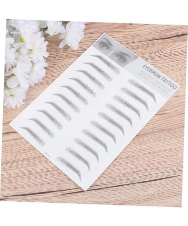 OHPHCALL 2pcs 3d Eyebrow Stickers Maquillaje Para Cejas Hairlike 6d Eyebrow Sticker Kits 3d Stickers Black - Buy Online on GoSupps.com