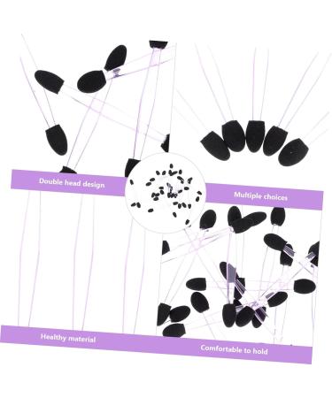 DOITOOL 100pcs Eye Shadow Stick Eyeshadow Eyebrow Applicators Girl Makeup Tools Eye Patch Woman Double Head 7.5x0.5cm Black - Buy Online on GoSupps.com