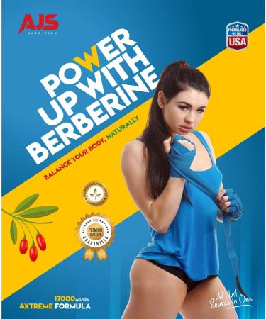 AJS Berberine Supplement with Ceylon Cinnamon & Ginkgo Biloba - Blood Sugar Support Supplement High Potency Berberine HCl 400mg + Bitter Melon Extract 90 Capsules 45 Days Supply 90 Count (Pack of 1) - Buy Online on GoSupps.com