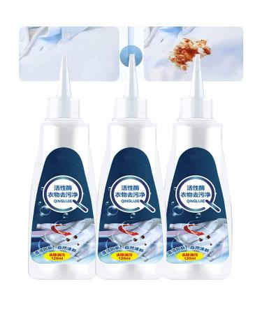 Active Enzyme Laundry Stain Remover - White Shirt Guardian Active Enzyme Clothing Stain Remover Garment Stubborn Stain Cleaner Oil Remover Clothes Stain Remover Laundry Stain Remover 2pcs (3-A)