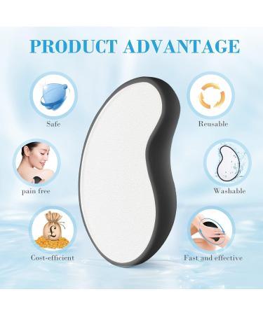 Crystal Hair Eraser Nano: Painless Exfoliation Hair Remover for Silky Smooth Skin - Men and Women - Black - Buy Online on GoSupps.com