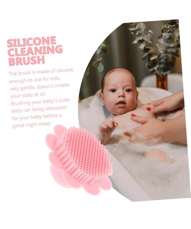 GLSTOY Silicone Shampoo Brush - Pink | Hair Scrubber & Baby Massager - Buy Online on GoSupps.com