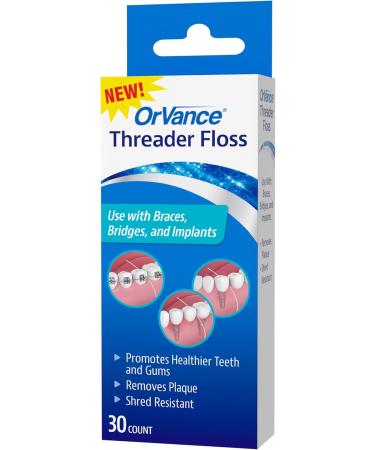 Threader Floss for Braces Bridges & Implants - 30 Count Pack of 3 | Easy & Effective Plaque Remover | On-The-Go Floss - Buy Online on GoSupps.com