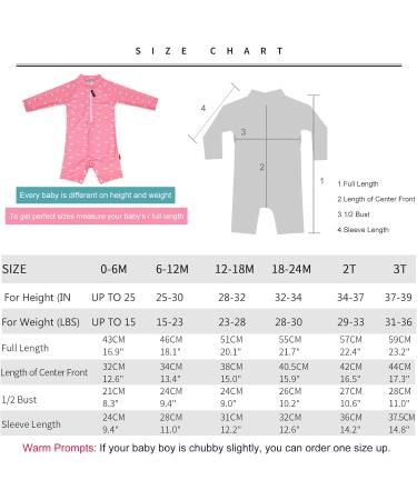 weVSwe Baby Toddler Boy Swimsuit UPF 50+ Sun Protection Rash Guard with Crotch Zipper | 0-3 Years | 0-6 Months | Pink Whale Pattern - Buy Online on GoSupps.com