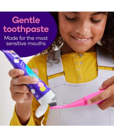 BURST Bubblegum Bonanza Kids Toothpaste with Fluoride (4oz) | Great Tasting | Flavored for Children & Toddlers | Anticavity | Dye Free & Vegan | Safe for Kids Ages 2+ Bubblegum Fluoride - Buy Online on GoSupps.com